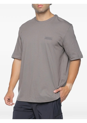 Armani Exchange logo-patch T-shirt - Grey