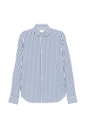 Xacus vertical-stripe long-sleeve shirt - White