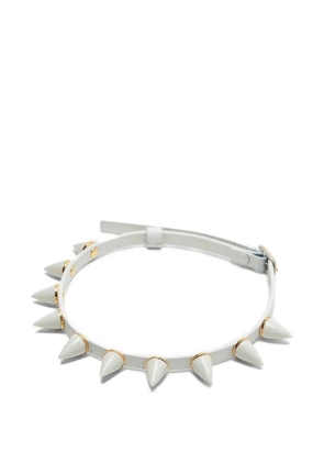 Andres Gallardo Mini Spike leather choker - Gold
