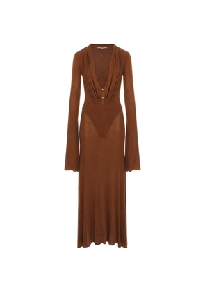 MANURÍ Suki ruched-detail maxi dress - Brown