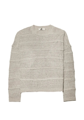 Paura Efesto open-knit sweatshirt - Grey
