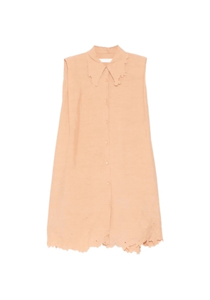 JNBY scalloped-hem shirt dress - Neutrals