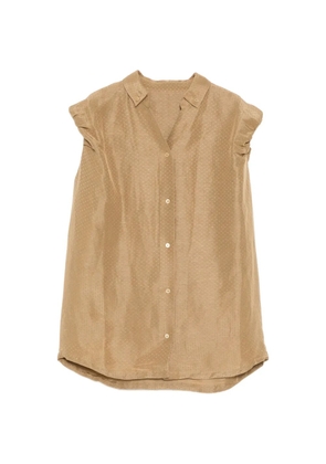 JNBY dot-jacquard sleeveless shirt - Neutrals
