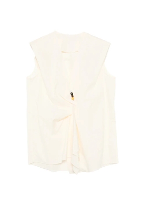 JNBY bead-embellished twisted blouse - Neutrals