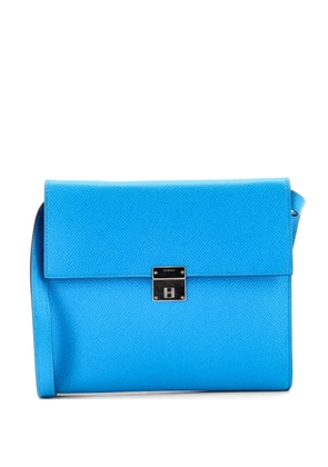Hermès Pre-Owned Clic Wallet on Strap Epsom 16 shoulder bag - Blue