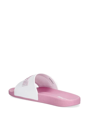 Just Cavalli logo-embossed slides - White