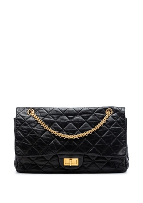 CHANEL Pre-Owned 2009-2010 Quilted Aged Calfskin Reissue 2.55 Double Flap 227 shoulder bag - Black