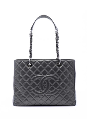 CHANEL Pre-Owned 2011 Metallic Caviar Grand Shopping tote bag - Grey