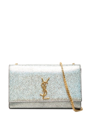 Saint Laurent Pre-Owned 2016 Medium Metallic Calfskin Classic Monogram Kate crossbody bag - Silver