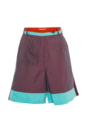 Etro Pre-Owned striped shorts - Purple