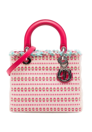 Christian Dior Pre-Owned 2013 Medium Tweed Sequin Lady Dior satchel - Pink