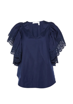 See By Chloé Vintage flared-sleeve blouse - Blue