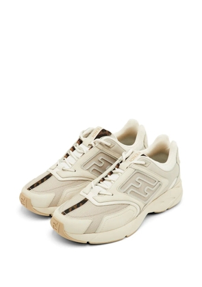 Fendi Pre-Owned Faster leather sneakers - Grey