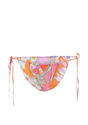 PUCCI abstract-print side-tie bikini bottoms - Orange
