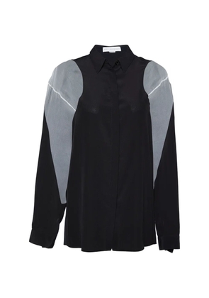 Stella McCartney Pre-Owned contrast detail button-front shirt - Black