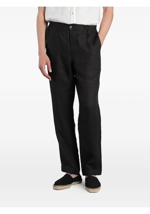 ALPHA STUDIO elasticated-waistband straight-leg trousers - Black