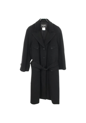CHANEL Pre-Owned 1986-1988 Cocomark button coat - Black