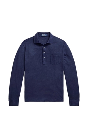 Polo Ralph Lauren long-sleeve linen polo shirt - Blue