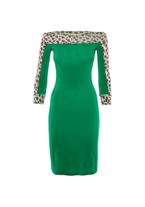 Just Cavalli Vintage printed off-shoulder mini dress - Green