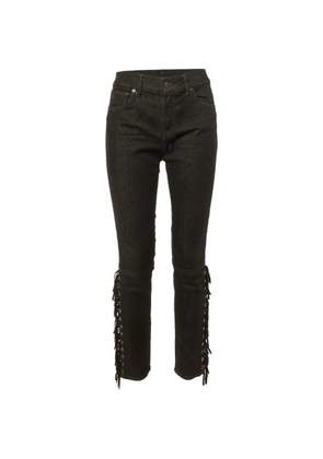 Polo Ralph Lauren Vintage fringed skinny jeans - Black