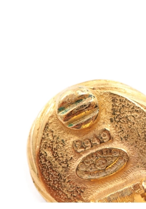 CHANEL Pre-Owned 1986-1988 faux-pearl clip-on earrings - Gold