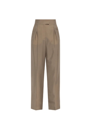 Valentino Garavani pleated wide-leg trousers - Neutrals