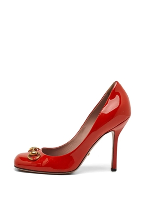 Gucci Pre-Owned Horsebit patent leather pumps - Red