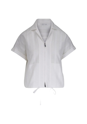 Lafayette 148 jacquard short-sleeve shirt - White