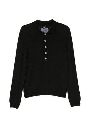 Versace Pre-Owned 2000s button-up polo sweater - Black