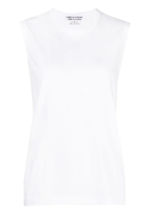Comme Des Garçons Comme Des Garçons crew neck cotton vest top - White
