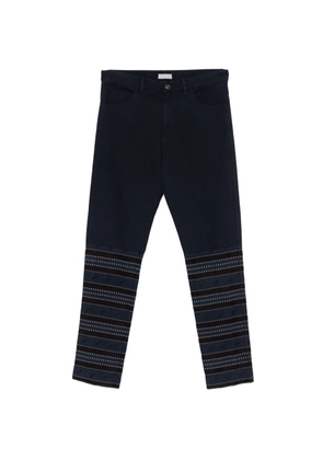 Romeo Gigli Pre-Owned 1990s pattern-print cotton trousers - Blue