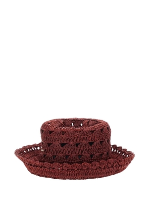 TWINSET crochet-knit bucket hat - Red