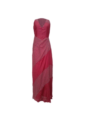 Sportmax Vintage printed V-neck maxi dress - Red