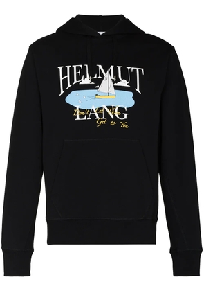 Helmut Lang x Saintwoods sea-print hoodie - Black