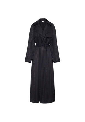 Adam Lippes Gareth moiré trench coat - Black