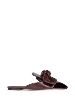 A.W.A.K.E. Mode Tim bow-detail open-toe mules - Brown