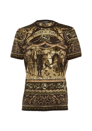 Dolce & Gabbana Pre-Owned Teatro Dei Pupi printed T-shirt - Brown