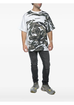 Just Cavalli tiger-print cotton T-shirt - White