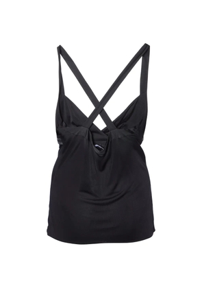 Versace Pre-Owned Greca-embellished tank top - Black