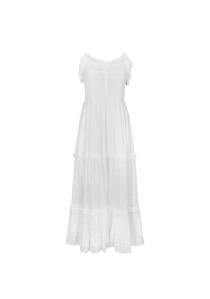 MAISON HOTEL sleeveless flared dress - White