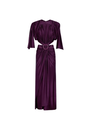 Rabanne ruched-detail maxi dress - Purple