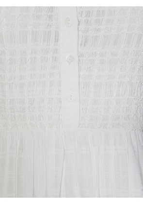 MAISON HOTEL sleeveless flared dress - White