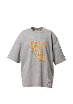 Maison MIHARA YASUHIRO Don't Tag Me drop-shoulder T-shirt - Grey