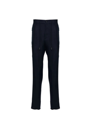 Tagliatore pleated drawstring trousers - Blue