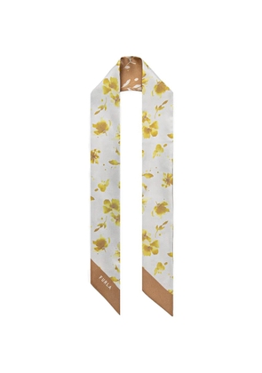 Furla Metropolis floral-print silk bandeau - White