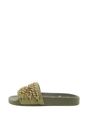CHANEL Pre-Owned CC chain-link sandals - Green