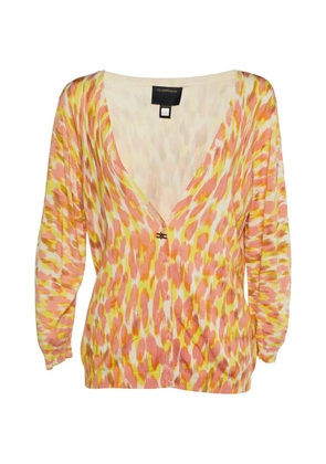 Cavalli Class printed V-neck cardigan - Pink