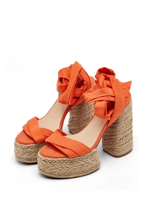 Christian Louboutin Pre-Owned Mariza du Désert platform espadrilles - Orange