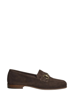 IL MOCASSINO horsebit suede loafers - Brown