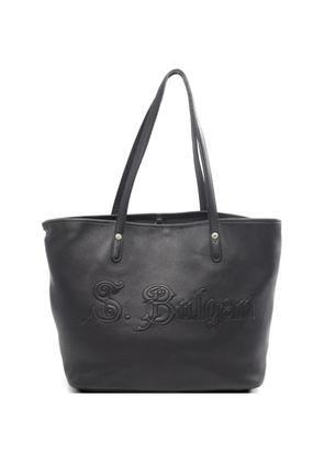 Bvlgari Pre-Owned 2000s Collezione leather tote bag - Black
